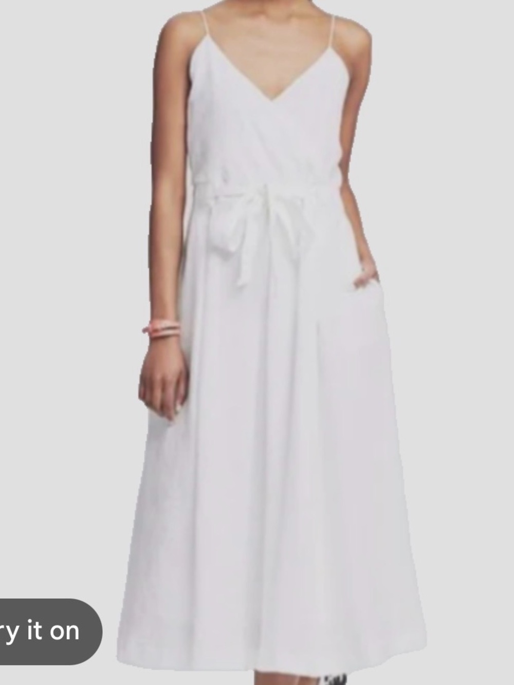 Banana Republic White Linen Dress with Cotton Lining Size 4